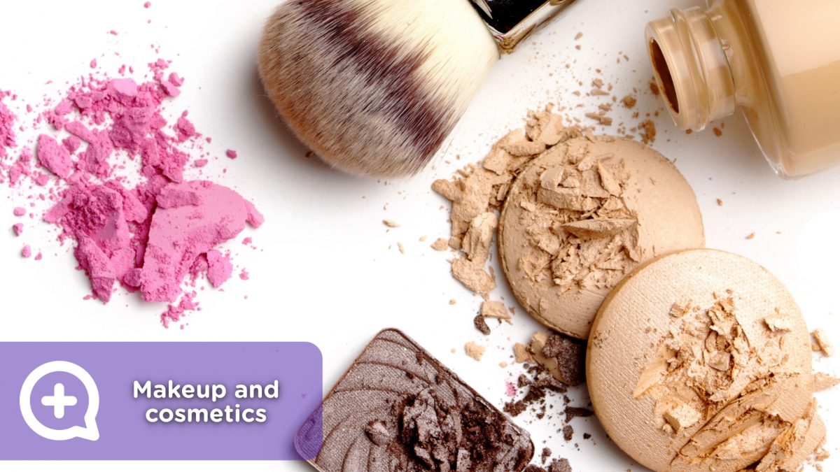 Cosmetics, makeup, foundation, brushes, allergy, expiration, dermatology.