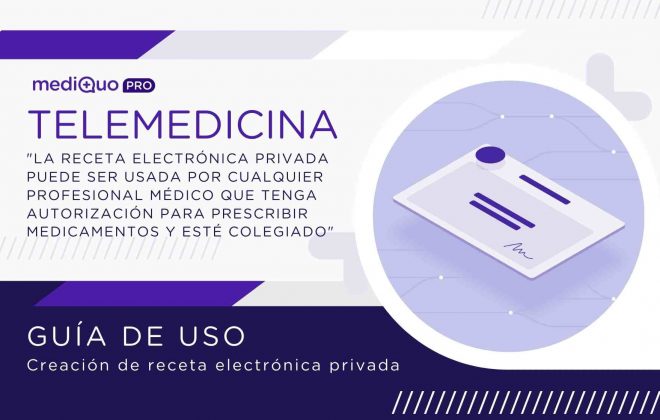 Telemedicina_Guía de uso receta_mediQuo PRO. Receta médica electrónica privada. Osigu.