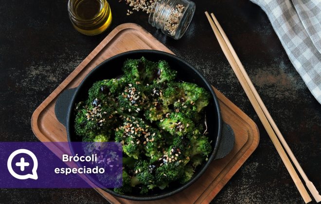 Brócoli especiado a la sartén con jengibre y coco. Nutrición, Salud. MediQuo. Recetas. Recetas saludables.