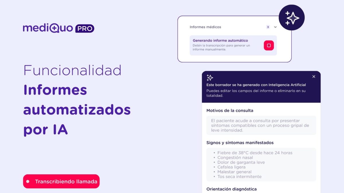 MediQuo PRO Informes automatizados por IA