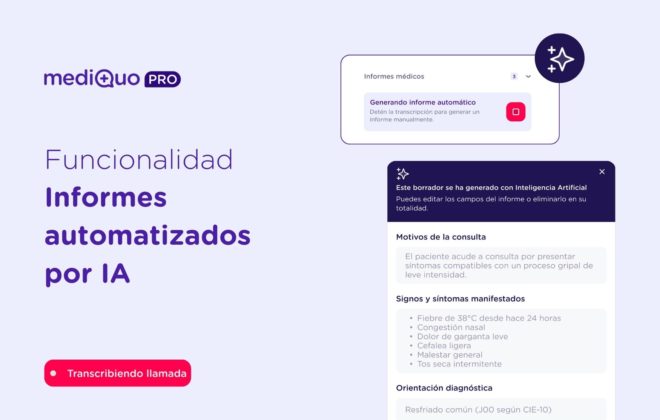 MediQuo PRO Informes automatizados por IA