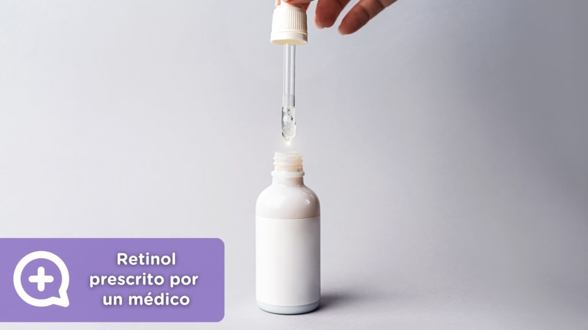 Retinol prescrito por un médico. clínica de la piel by mediquo. Tratamiento farmacológico para el acné. Receta.