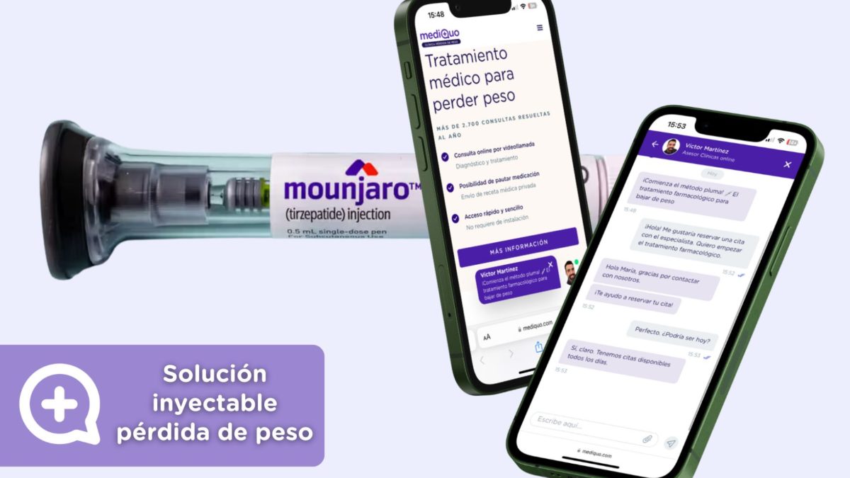 Mounjaro solución inyectable. Tirzepatida Mounjaro. Tratamiento farmacológico Método pluma. Wegovy, Mounjaro, Saxenda, Ozempic. Tratamiento farmacológico pérdida de peso.Saxenda. Diferencias Wegovy vs Ozempic. Tratamiento Liraglutida, semaglutida. Clínica Pérdida de peso. Inyecciones. Receta. Prescripción. Consulta online. MediQuo. Diabetes. Medicación. Inyecciones recetada para adelgazar.