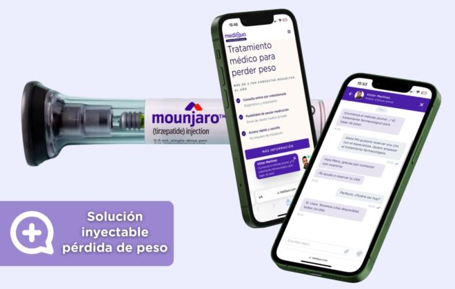 Mounjaro solución inyectable. Tirzepatida Mounjaro. Tratamiento farmacológico Método pluma. Wegovy, Mounjaro, Saxenda, Ozempic. Tratamiento farmacológico pérdida de peso.Saxenda. Diferencias Wegovy vs Ozempic. Tratamiento Liraglutida, semaglutida. Clínica Pérdida de peso. Inyecciones. Receta. Prescripción. Consulta online. MediQuo. Diabetes. Medicación. Inyecciones recetada para adelgazar.