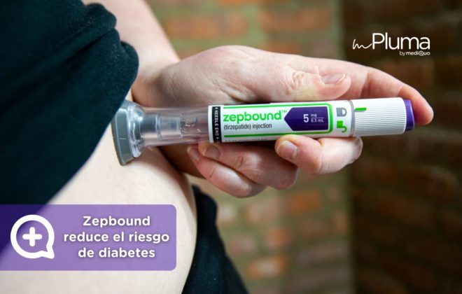 Zepbound reduce el riesgo de diabetes en paciente con obesidad o prediabetes. Método pluma by mediQuo. Clínica Pérdida de peso by mediQuo. Inyecciones recetadas clínica pérdida de peso. Pierde peso con el método pluma. Clínica Pérdida de peso. Consulta online. MediQuo. Liraglutida, semaglutida, tirzepatida. Ozempic, Wegovy, Saxenda, Mounjaro