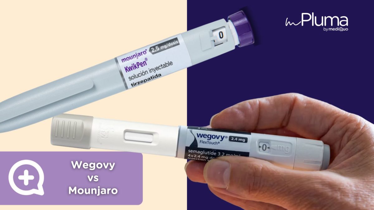 Wegovy vs Mounjaro. Clínica Pérdida de peso. Consulta online. MediQuo. Liraglutida, semaglutida, tirzepatida.