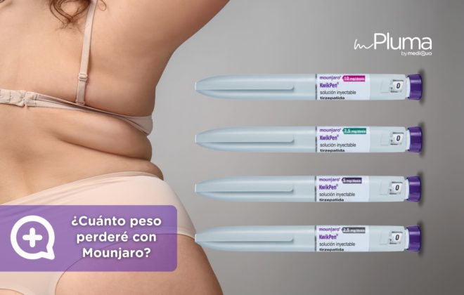 ¿Cuánto peso perderé con Mounjaro? Médicos para bajar de peso Método pluma. Mounjaro, Wegovy, Saxenda, Ozempic. Clínica Pérdida de peso. Consulta online. MediQuo. Liraglutida, semaglutida, tirzepatida.