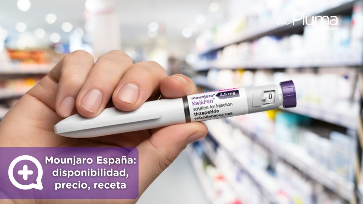 Pluma inyectable de Mounjaro (tirzepatida) utilizada para el tratamiento de la obesidad en adultos.